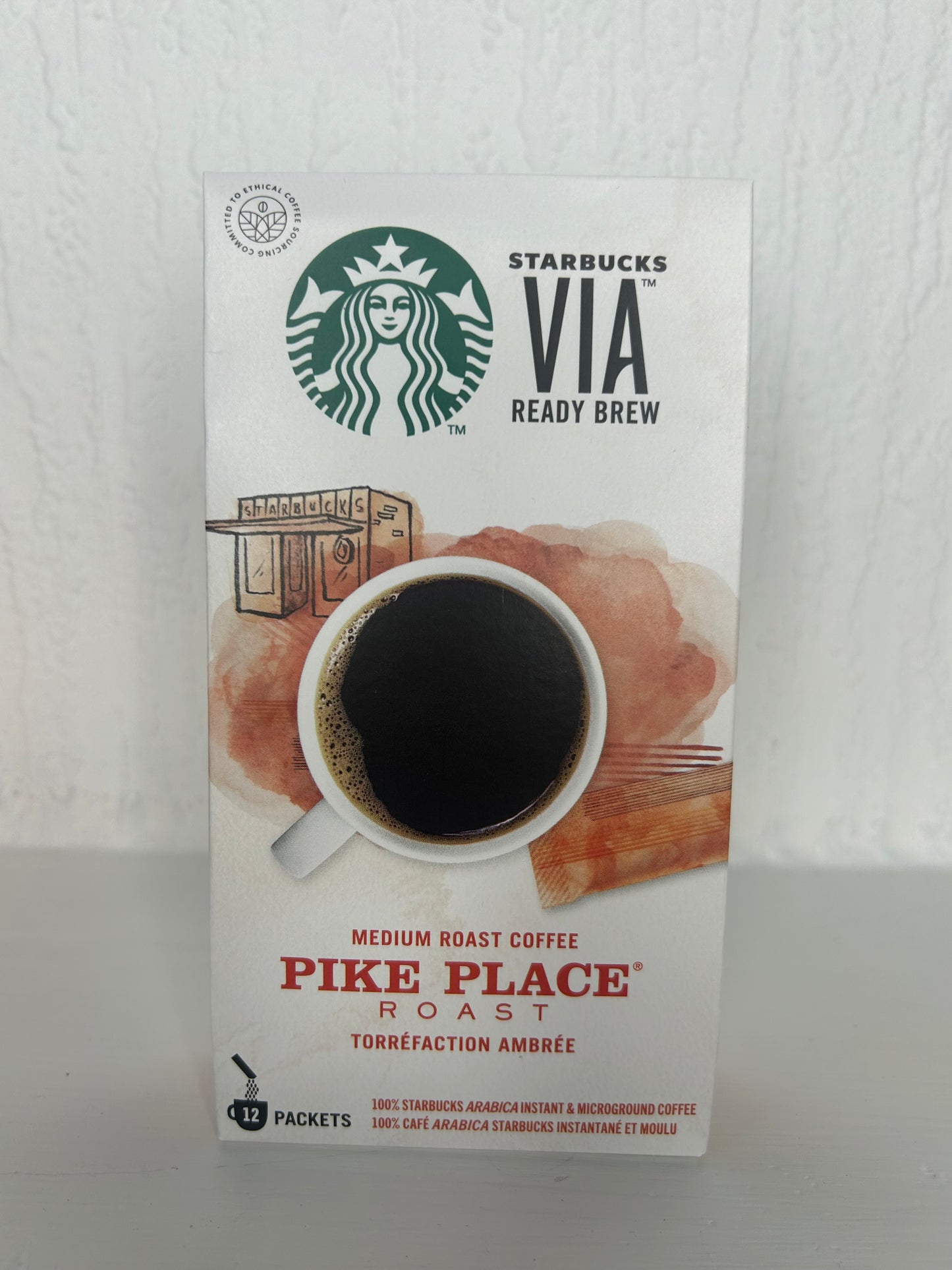 Starbucks VIA Instant Coffee – 3 Pike Place & 3 Italian Roast (72 Sachets)