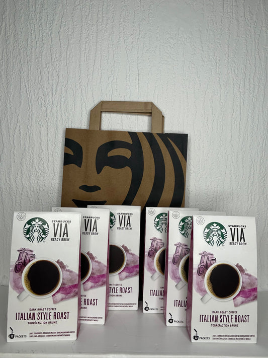 Starbucks Italian VIA Instant Coffee (12 Sachets) – Pack of 6