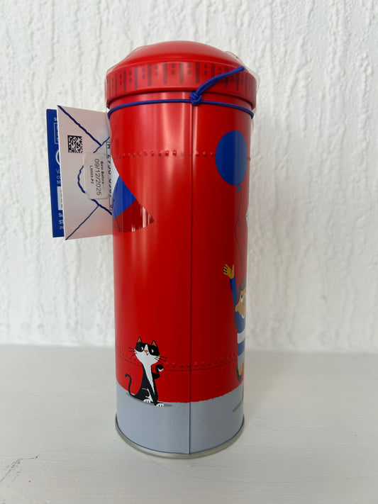 M&S Royal Mail Post Box Tin – Filled with Milk Chocolate Coins
Side View of M&S Post Box Tin – British Collectible Gift