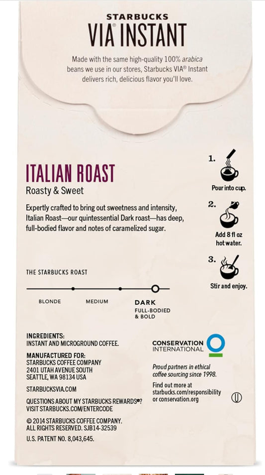 Rich Starbucks Dark Roast Instant Coffee – VIA Microground Style