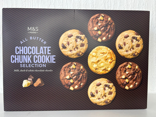 M&S Belgian Chocolate Chunk Cookie Selection – 500g British Import