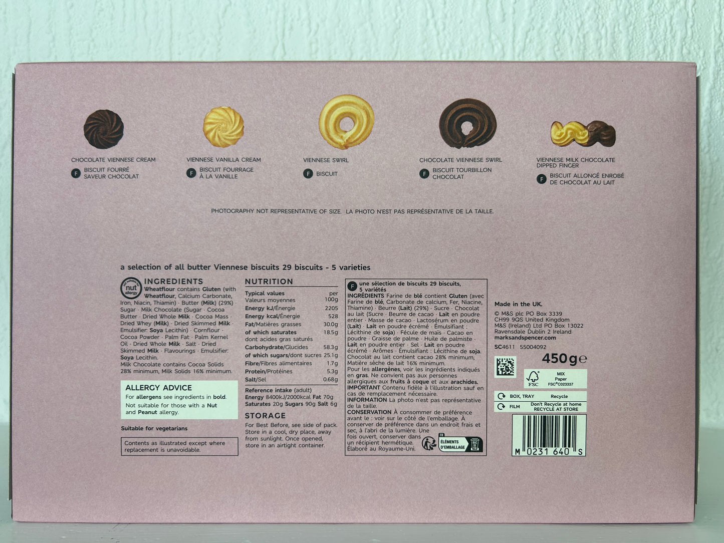 Close-up of Viennese Biscuits – Crumbly butter cookies with chocolate dips