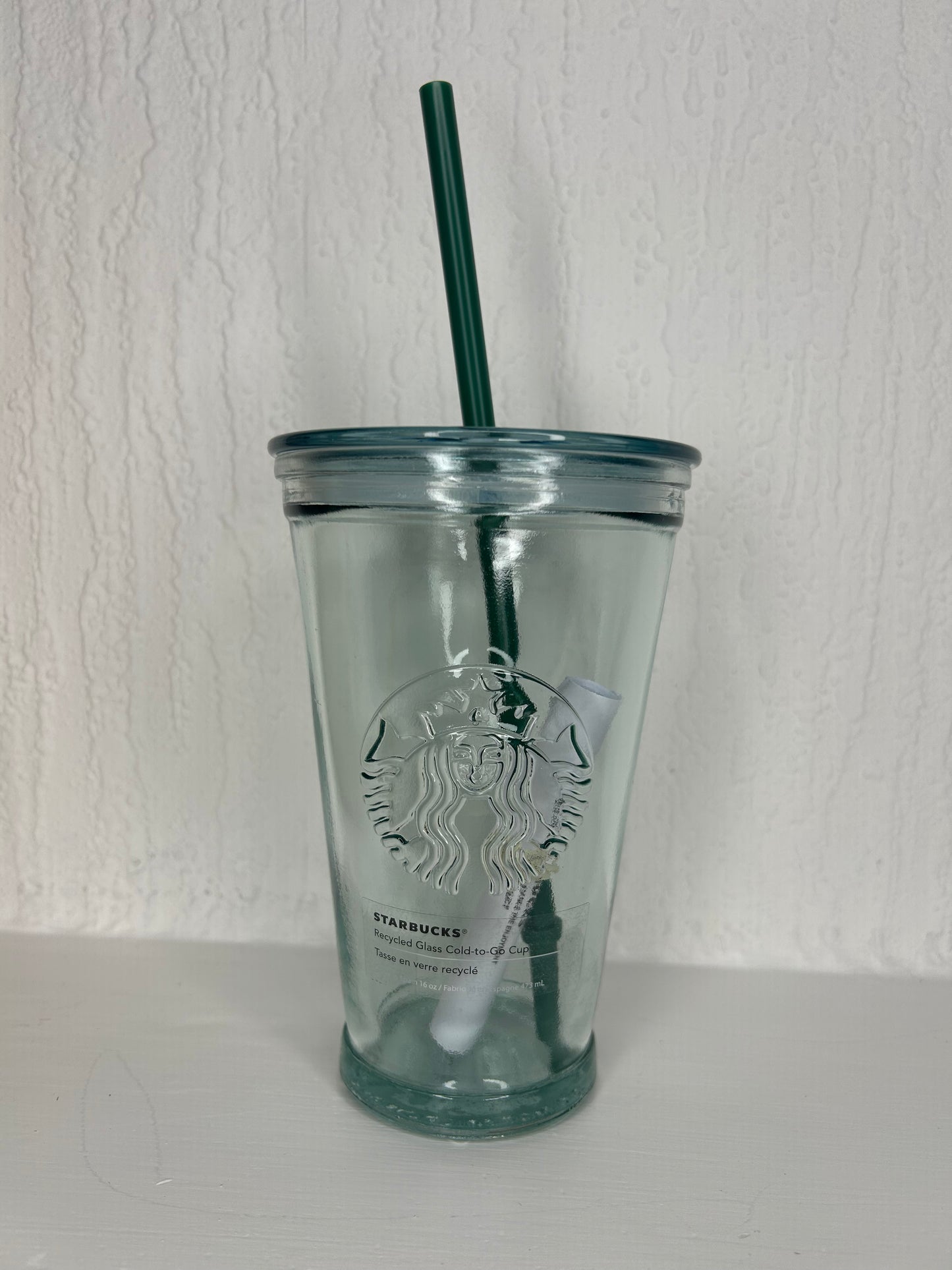 Starbucks Recycled Glass Tumbler with Straw – 16oz (Eco-Friendly Cold Cup)
