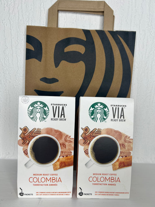 Starbucks Colombia VIA Instant Coffee – 2 Pack UK Import