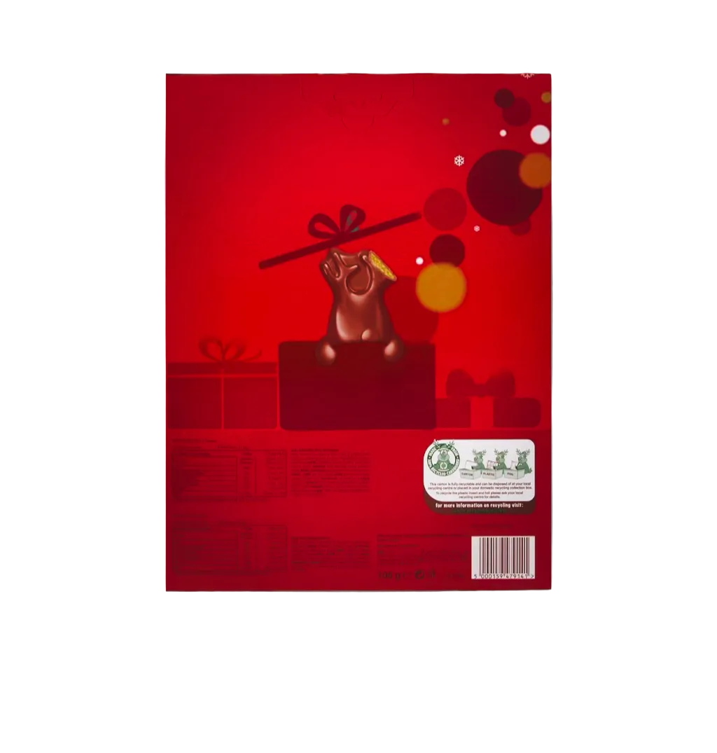 Inside view of Maltesers Advent Calendar with chocolate compartments