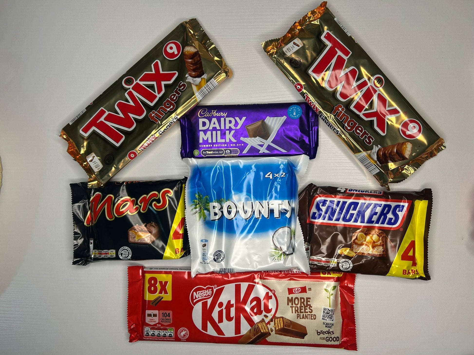 Festive holiday chocolate selection pack with assorted UK chocolate bars