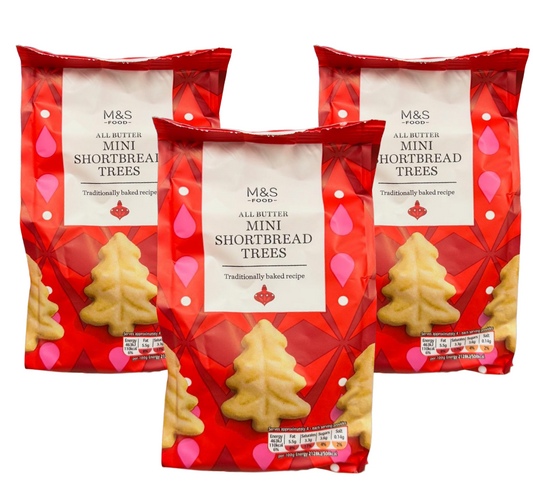 M&S All Butter Mini Shortbread Trees bundle of 3 packs