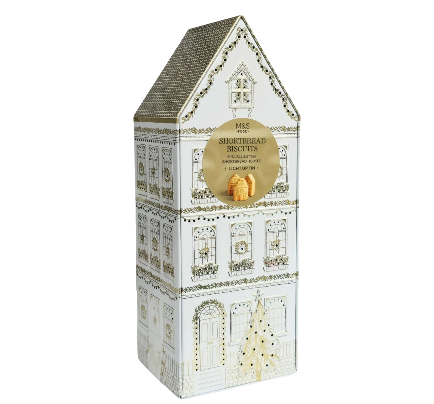 Marks & Spencer festive shortbread cookie tin from Scotland