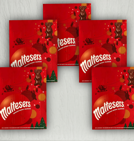 Bundle pack of 5 Maltesers Christmas Advent Calendars holiday edition