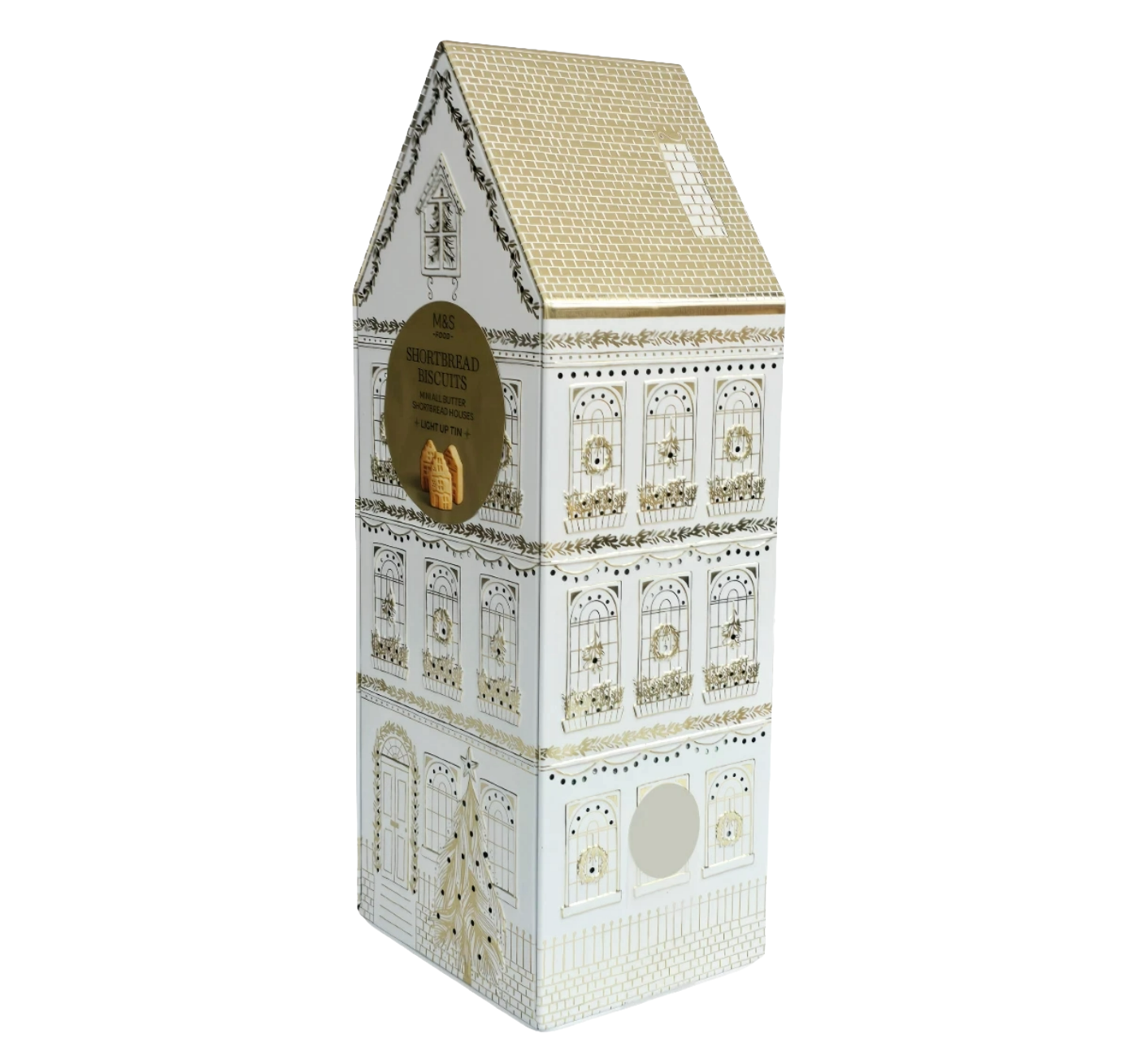 M&S Shortbread Light Up House Tin 230g – Scottish Butter Cookies Gift