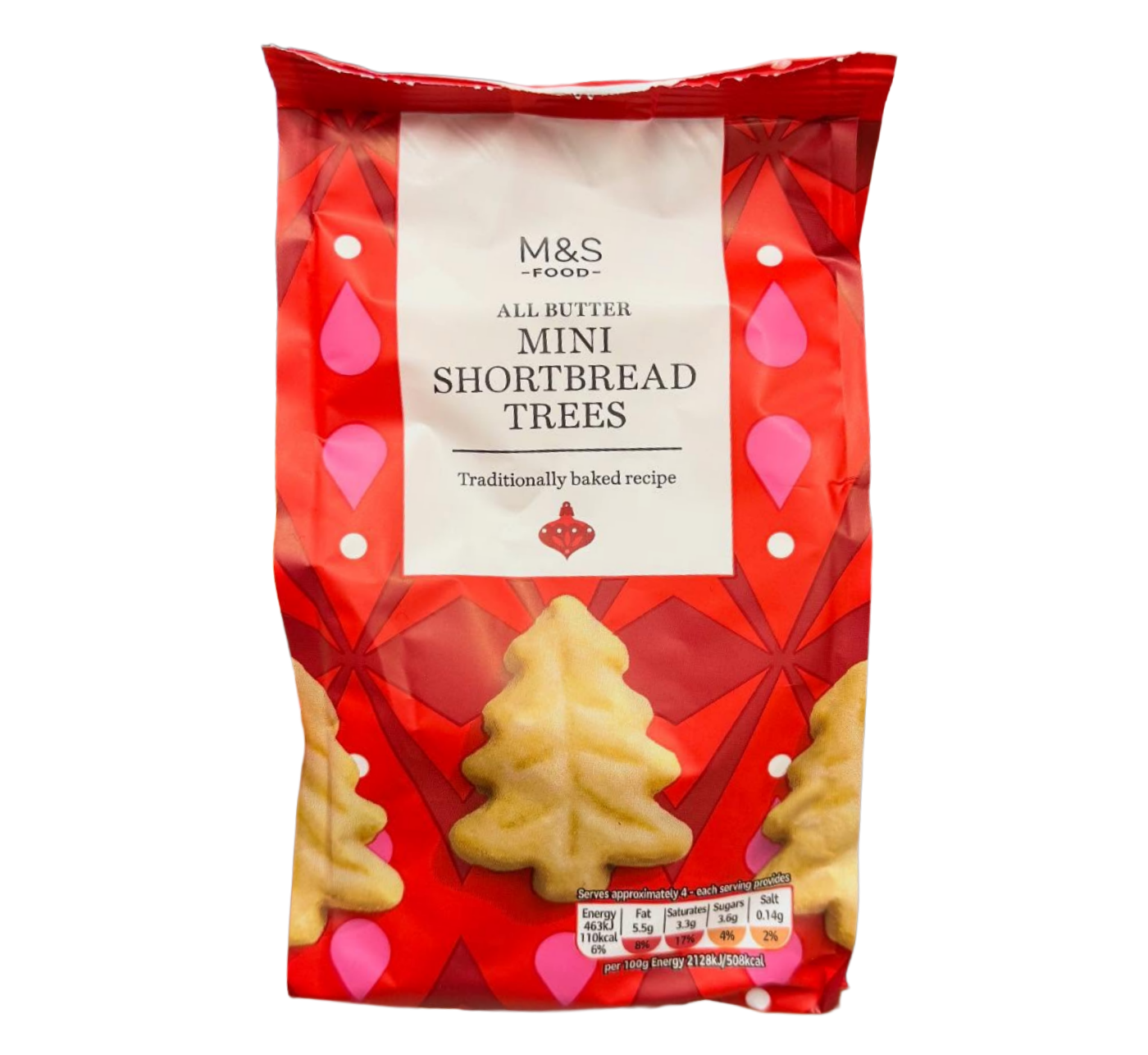M&S Christmas shortbread mini trees 100g pack