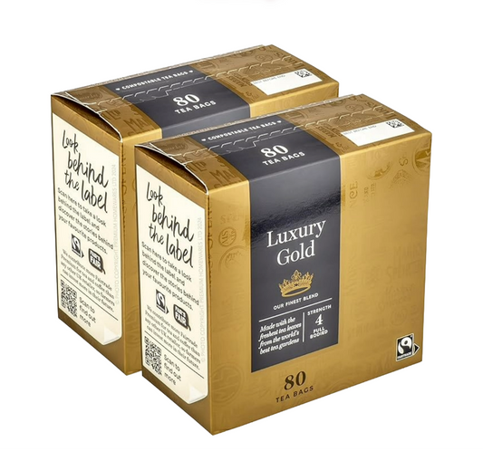 M&S Extra Strong Tea Bags pack of 80 – front view of box packaging