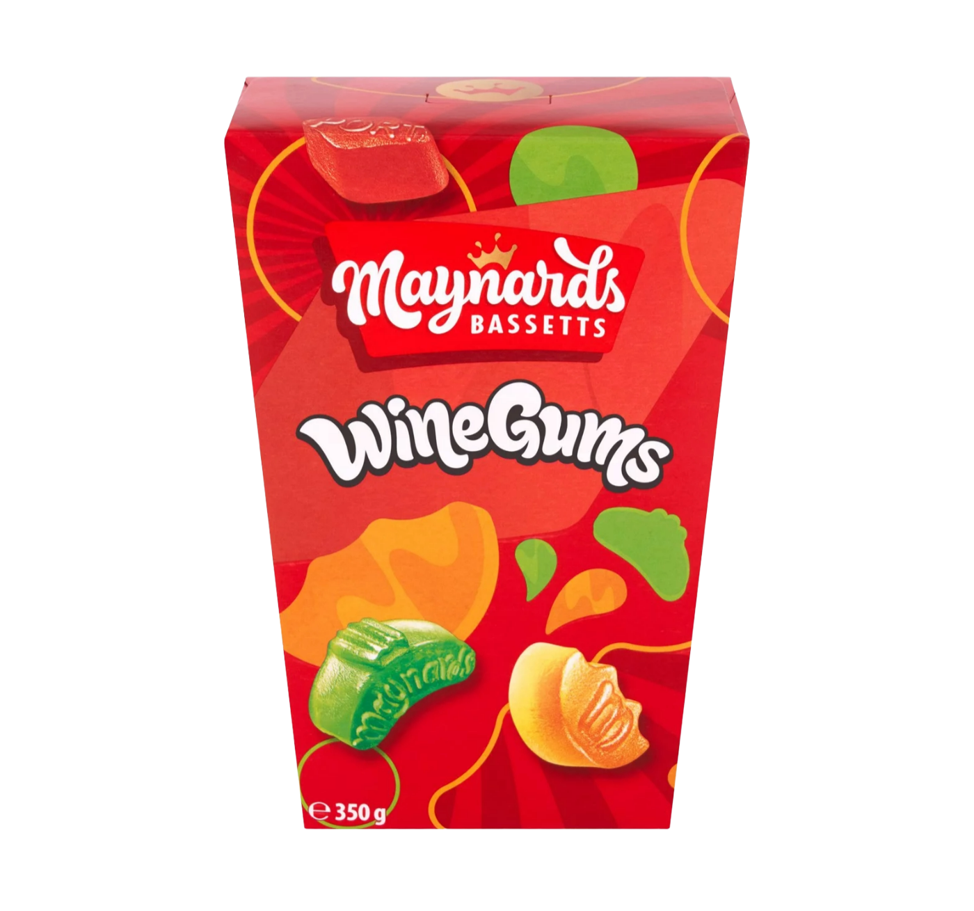 Maynards Bassetts Wine Gums 350g carton front view packaging