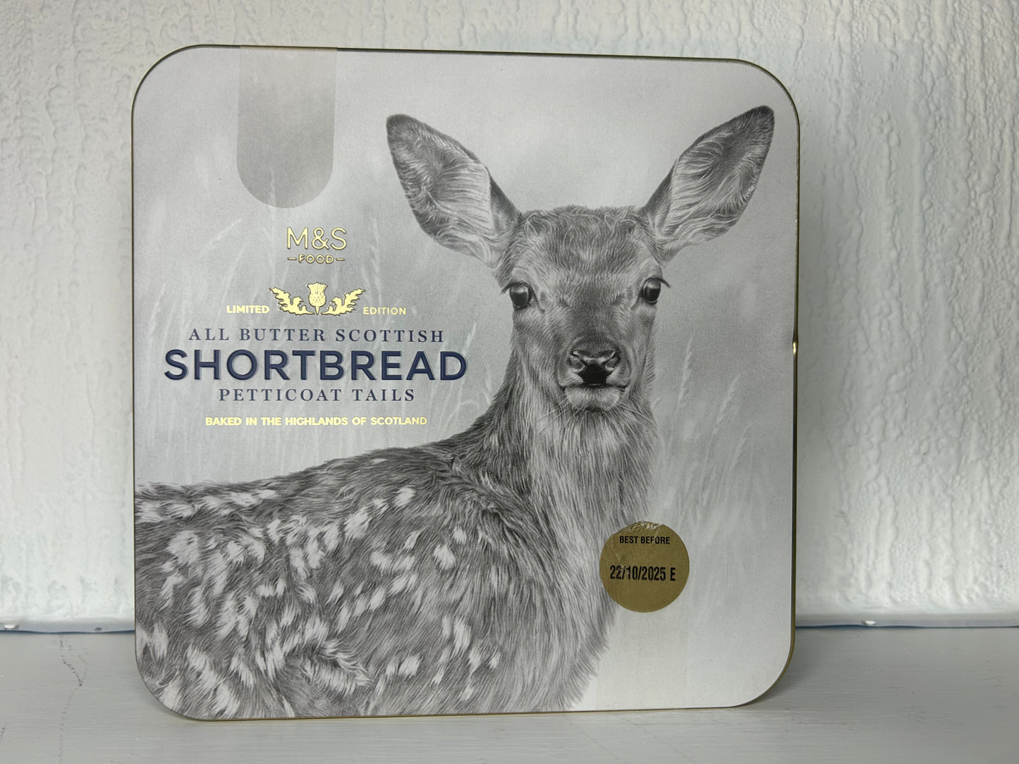 M&S All Butter Scottish Shortbread Petticoat Tail Tin – 360g Gift