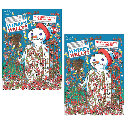 Front view of M&S Where’s Wally Advent Calendar 80g pack of 2