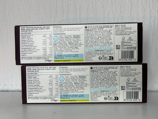 Marks & Spencer Chocolate Ginger Biscuits – Fully Coated British Treat