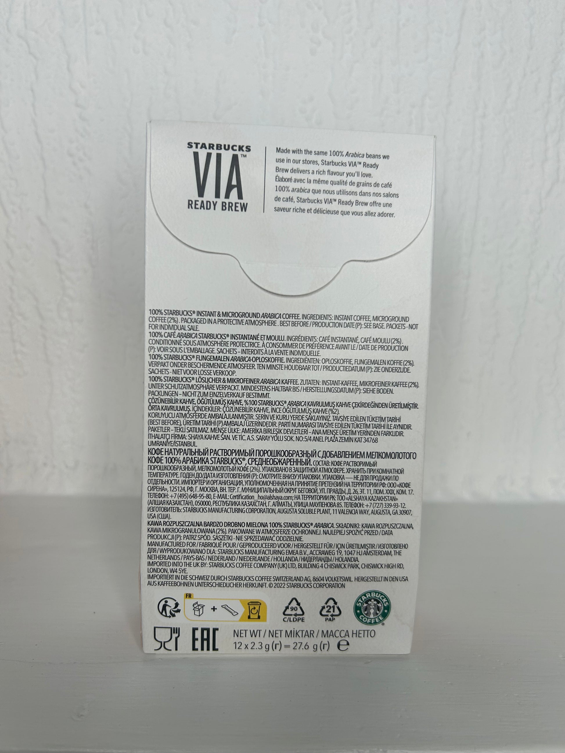 Starbucks VIA UK Import – Medium & Dark Roast Instant Coffee Duo