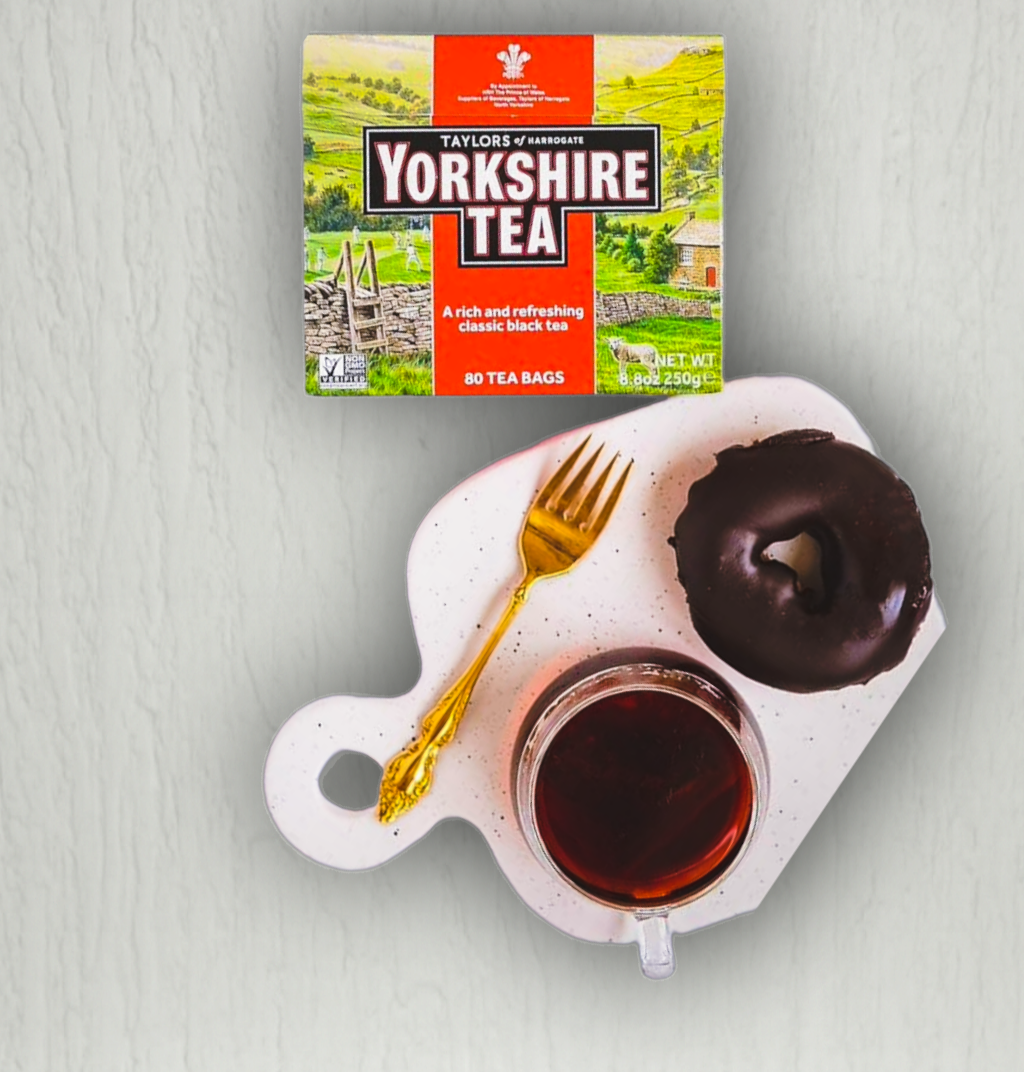 Close-up of individual Yorkshire tea bags