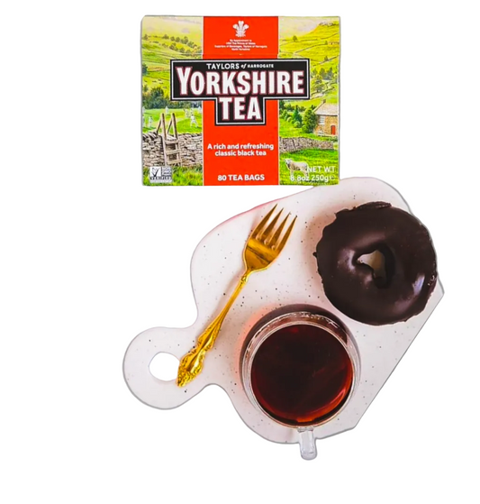 Close-up of individual Yorkshire tea bags