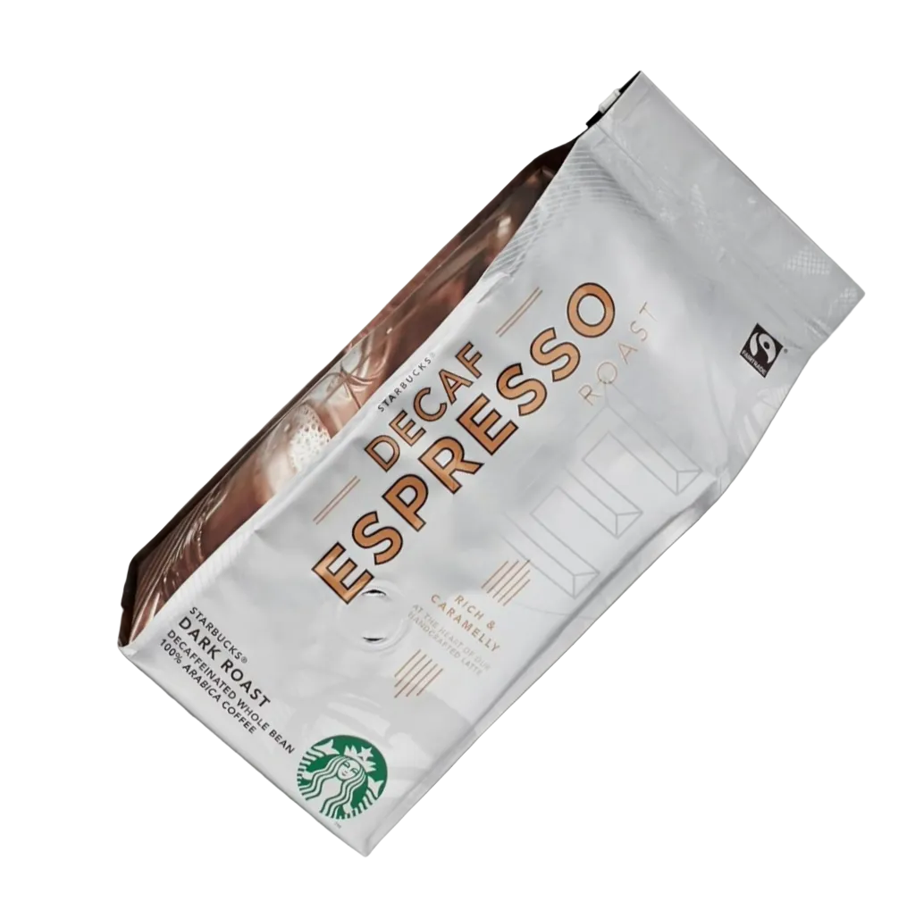 Starbucks Decaf Espresso Roast 227g bag – roasted coffee beans UK edition