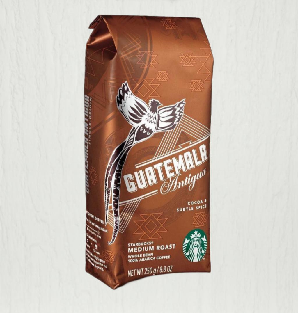 Starbucks Guatemala Antigua Whole Bean Coffee 227g – balanced medium roast with cocoa notes