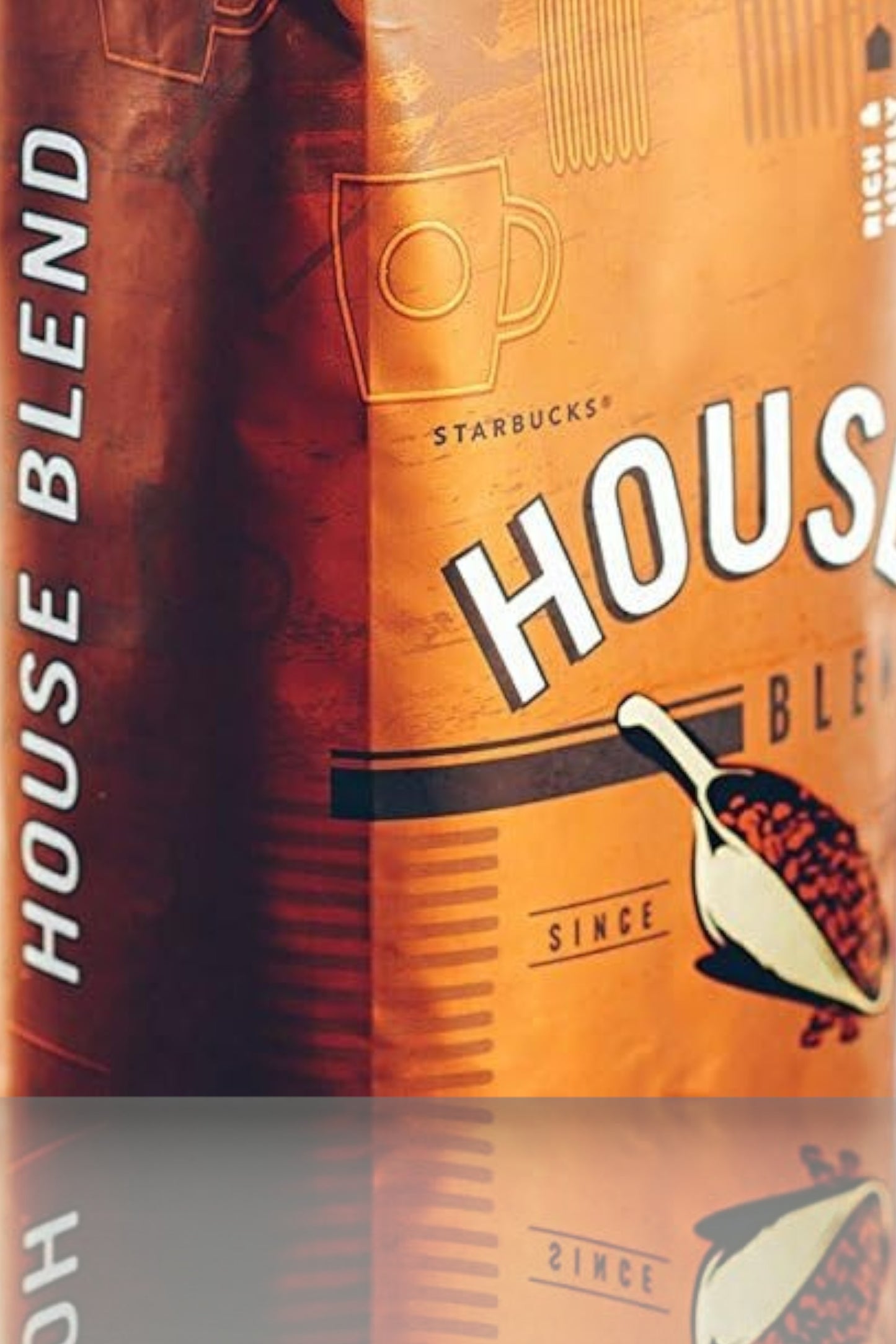 Starbucks House Blend Whole Bean 227g – medium roast coffee bag front view