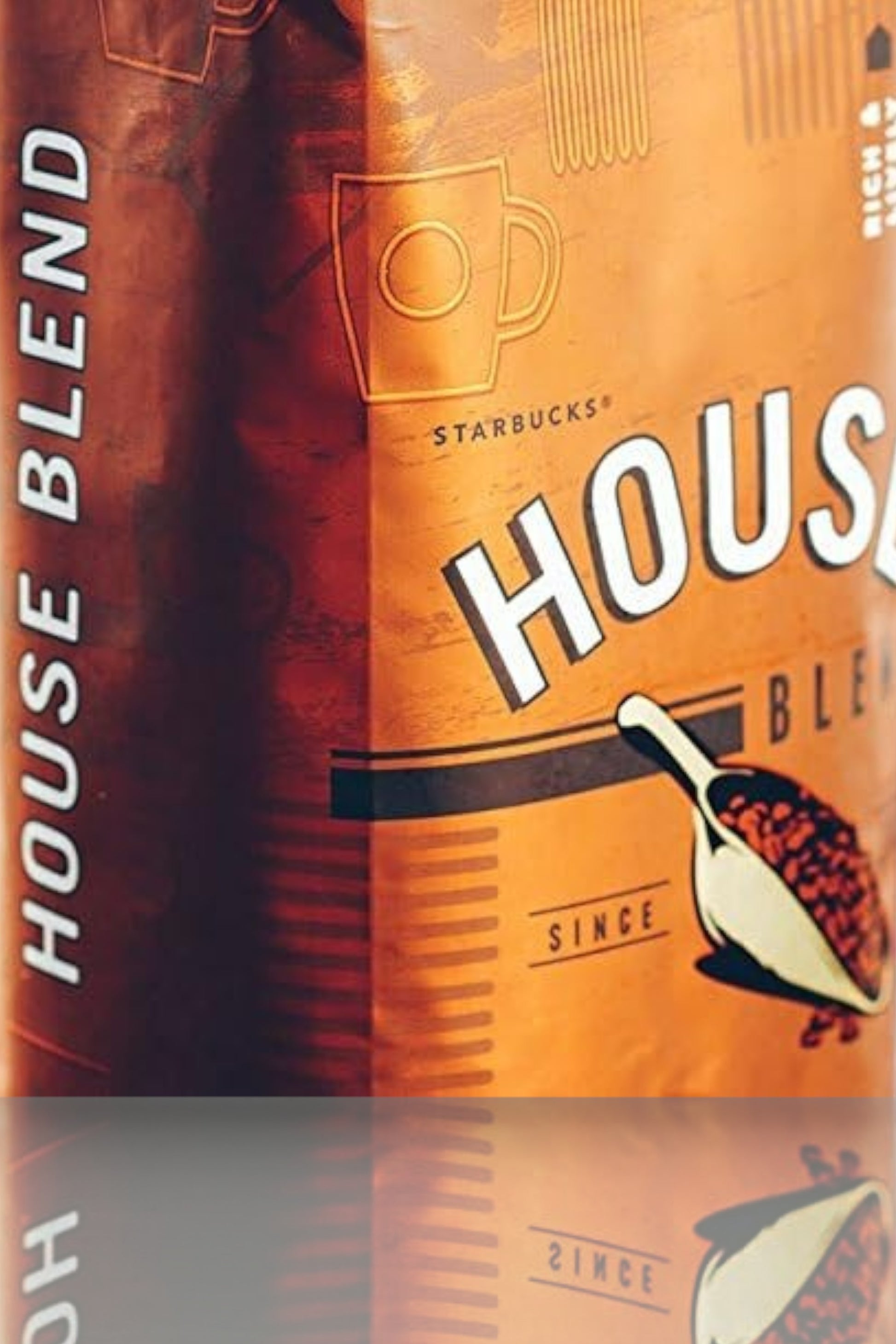 Starbucks House Blend Whole Bean 227g – medium roast coffee bag front view