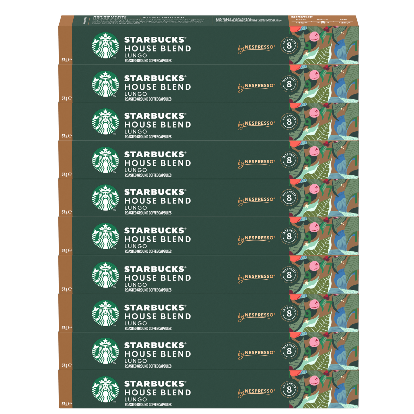 Starbucks House Blend Lungo Nespresso Capsules Pack of 10 Total 100 Capsules