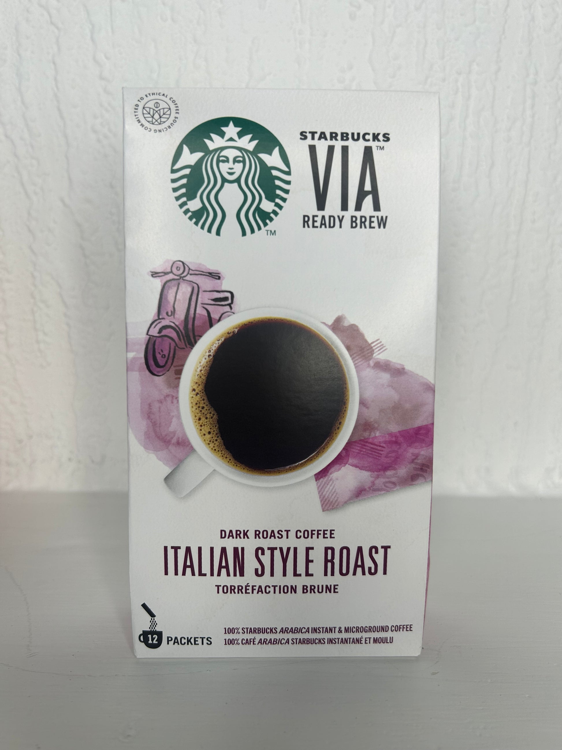 Starbucks VIA Microground Dark Roast Coffee – Authentic Italian Blend
