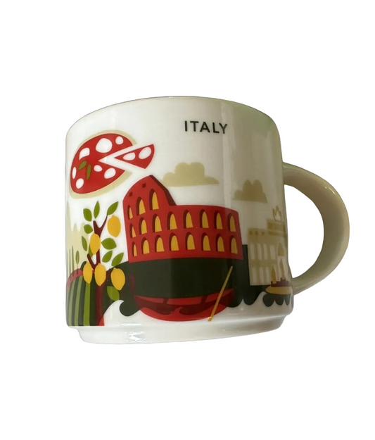 Starbucks You Are Here Italy Mug 16oz featuring Italian landmarks – souvenir coffee mug