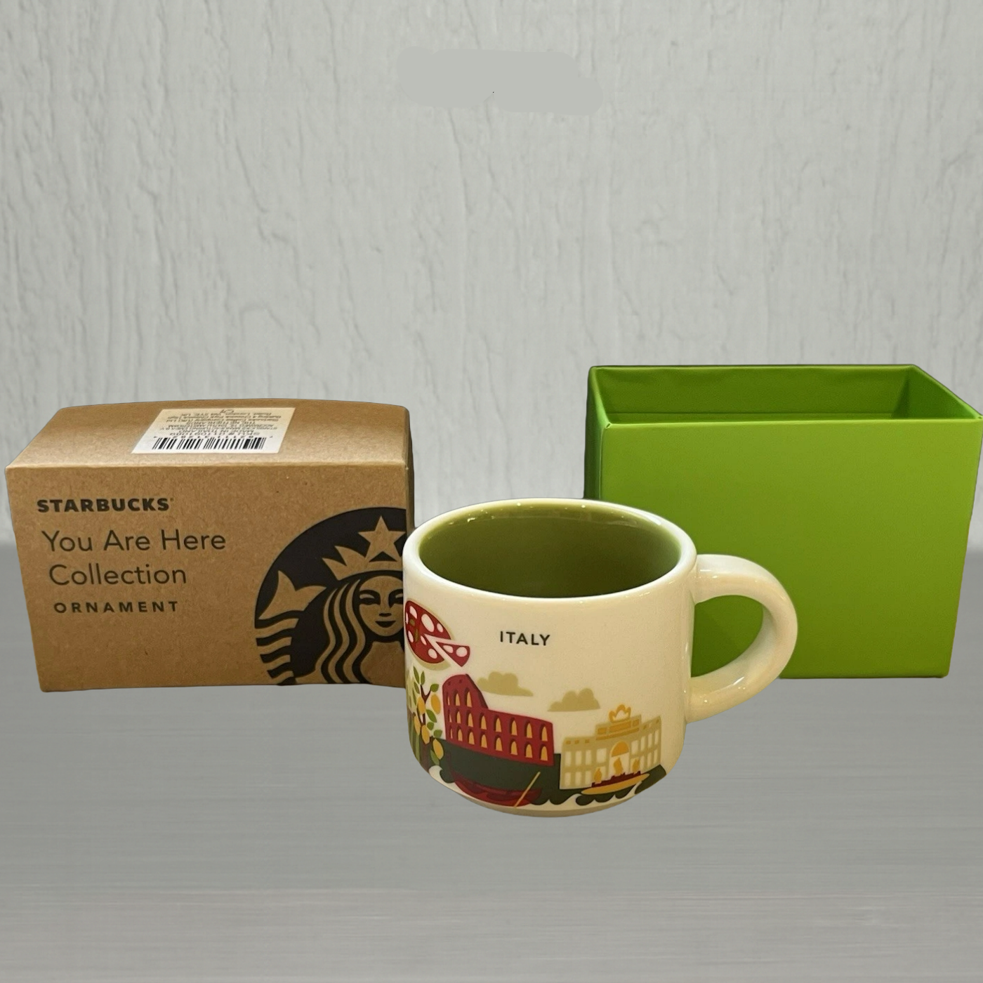 Starbucks Italy You Are Here Ornament Mug 2oz boxed set – perfect collectible gift miniature