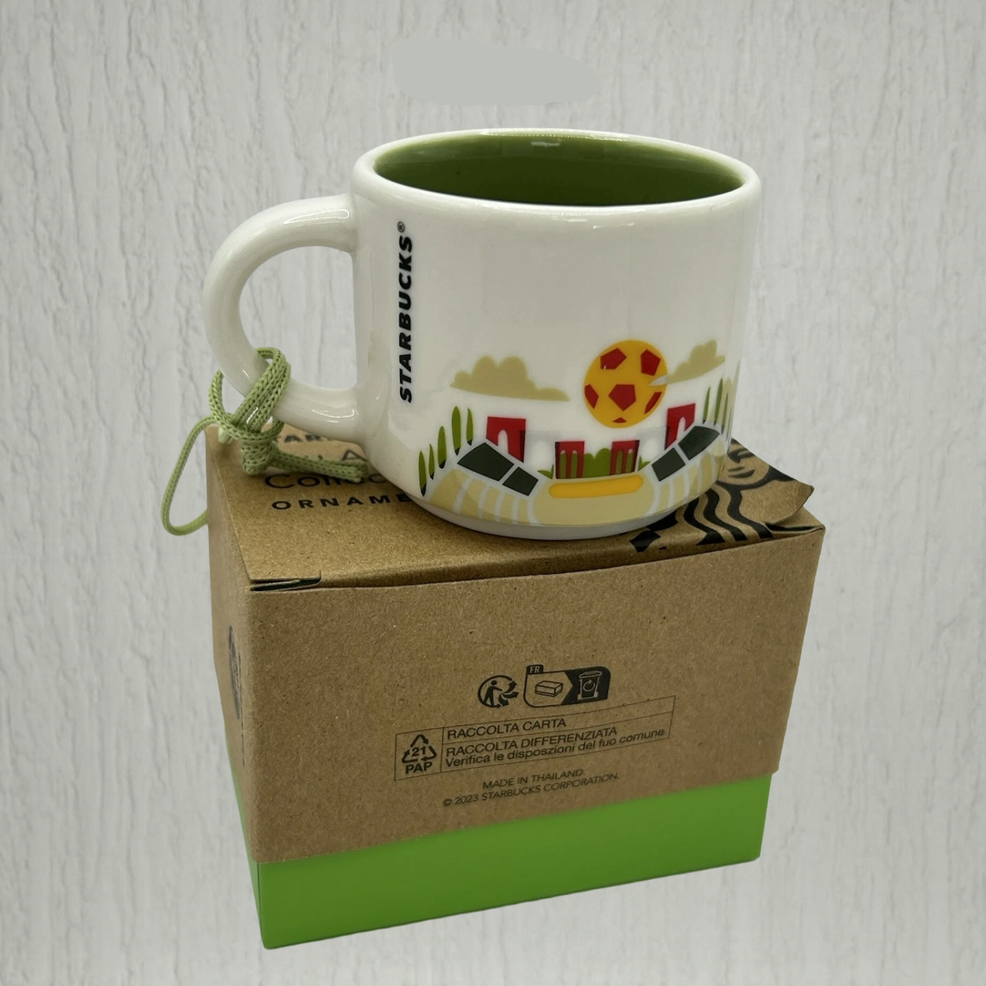 Starbucks Italy You Are Here Ornament Mug 2oz back design – souvenir mini cup