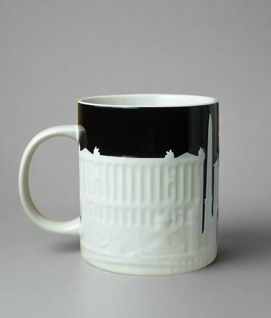 Starbucks Paris Relief Mug 16oz side view – ceramic collectible coffee mug