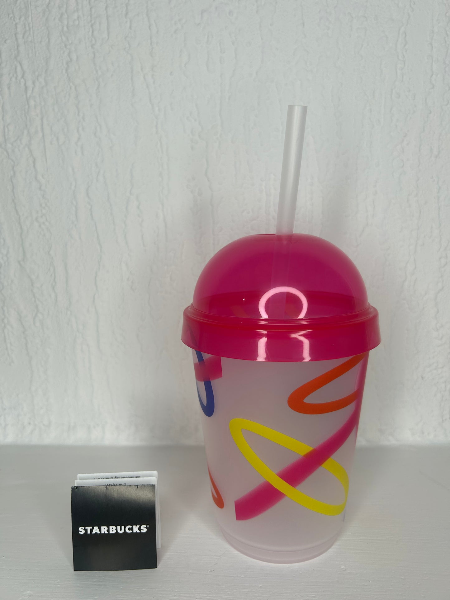Side angle of Starbucks 12oz Red Cup with loop handle