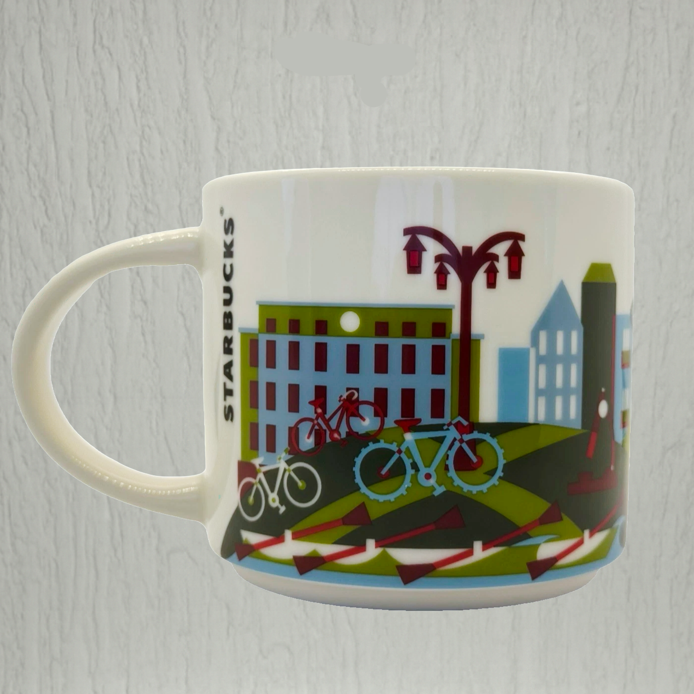 Starbucks You Are Here Cambridge Mug 16oz side angle – collectible ceramic coffee mug