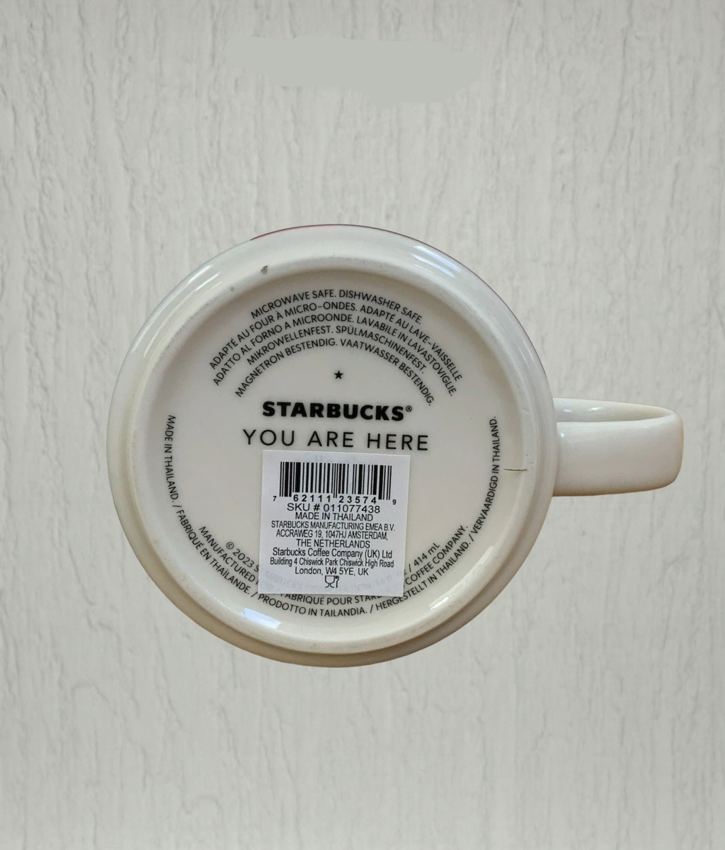 Starbucks You Are Here France Mug 16oz back design – France souvenir cup