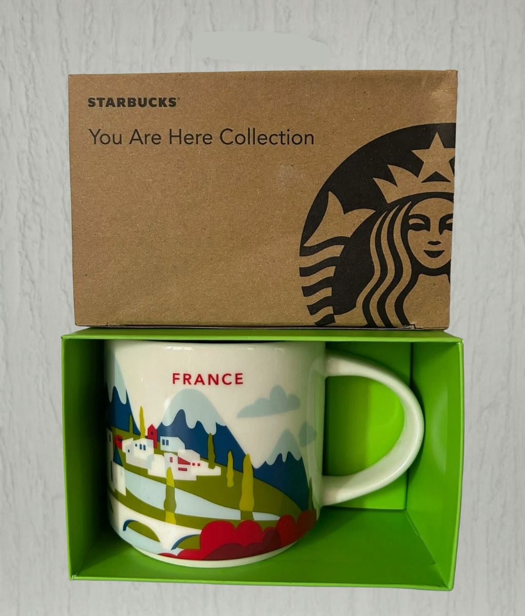 Starbucks You Are Here France Mug 16oz front view – collectible city series coffee mug
