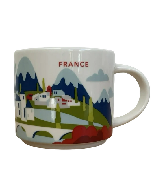 Starbucks You Are Here France Mug 16oz side angle – travel collection ceramic mug