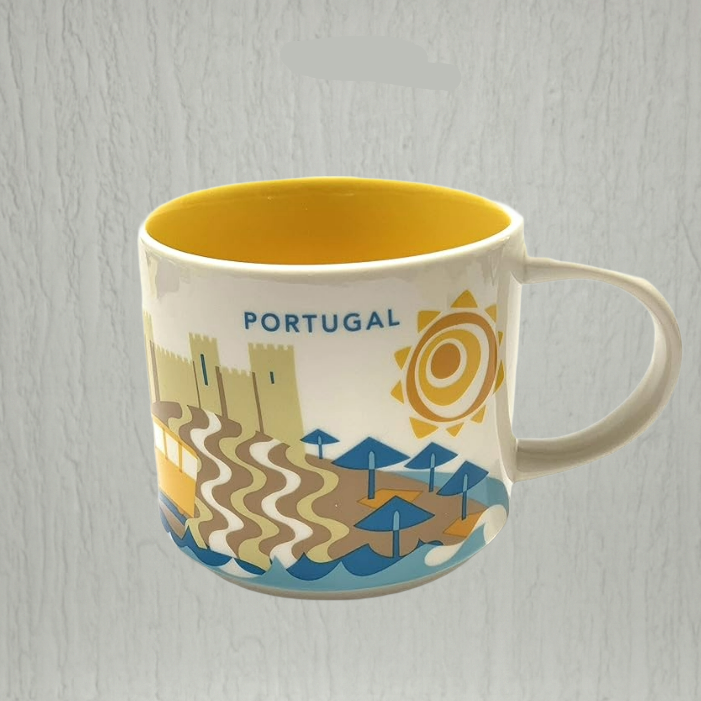 Starbucks You Are Here Portugal Mug 16oz featuring Portuguese landmarks – souvenir mug