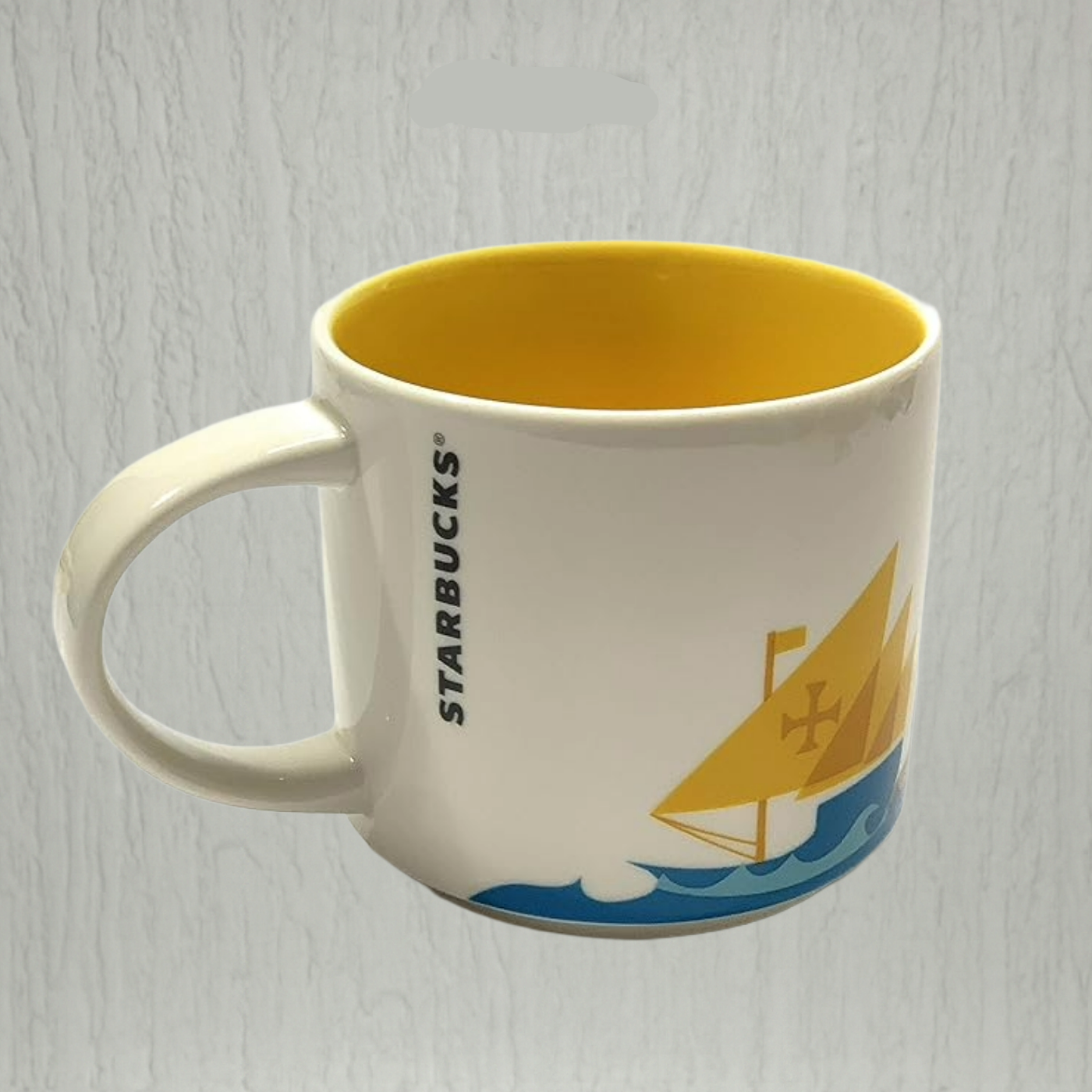 Starbucks You Are Here Portugal Mug 16oz side angle – ceramic collectible coffee mug