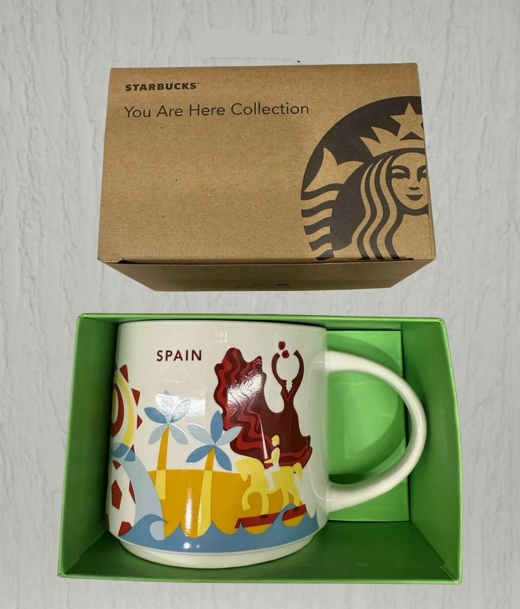 Starbucks You Are Here Spain Mug 16oz front view – collectible city series coffee mug