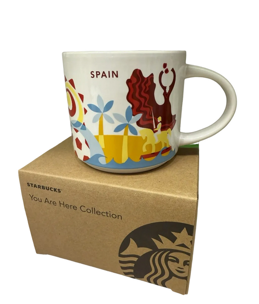 Starbucks You Are Here Spain Mug 16oz side angle – travel collection ceramic mug