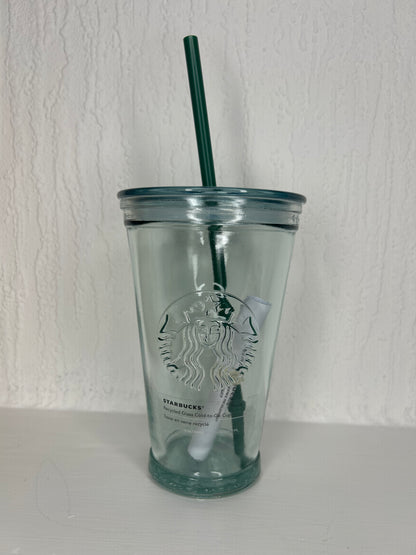 Starbucks Recycled Glass Tumbler with Straw – 16oz (Eco-Friendly Cold Cup)