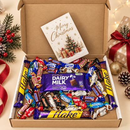 British chocolate personalised gift pack with mixed UK favourites