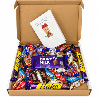 UK chocolate celebration gift pack with personalised message