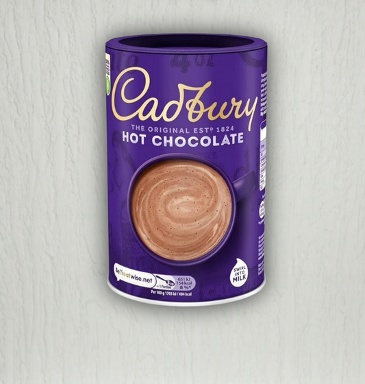 Cadbury hot chocolate canister