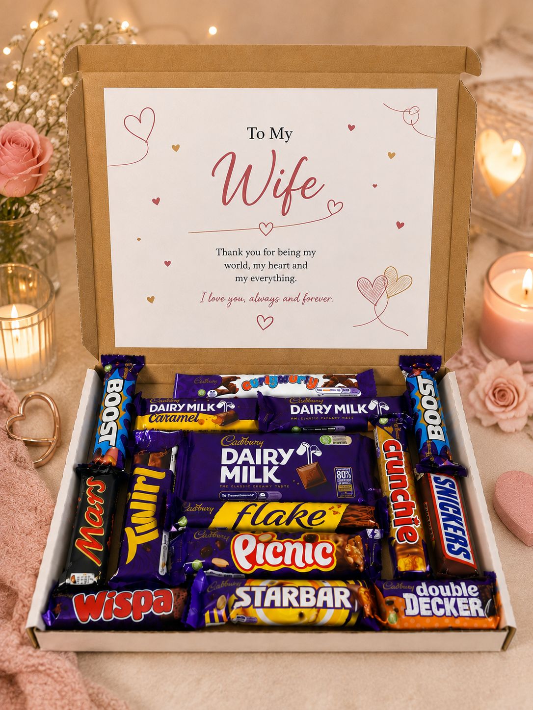 Cadbury and assorted UK chocolate bars gift box