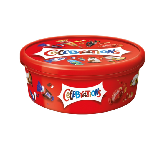 Celebrations chocolate sharing tub with assorted mini bars