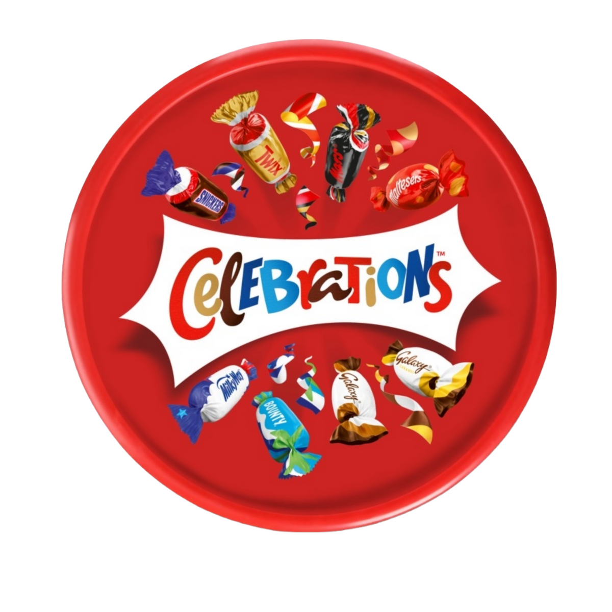 Assorted individually wrapped Celebrations miniature chocolates