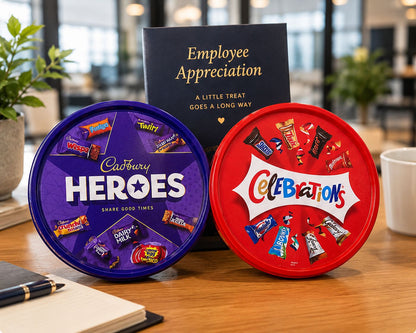 Corporate Christmas chocolate gift box with British confectionery